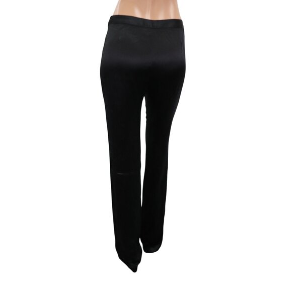 GIANNI VERSACE Vintage Couture Designer Classic Silk Black Dress Pants Small - Picture 8 of 9